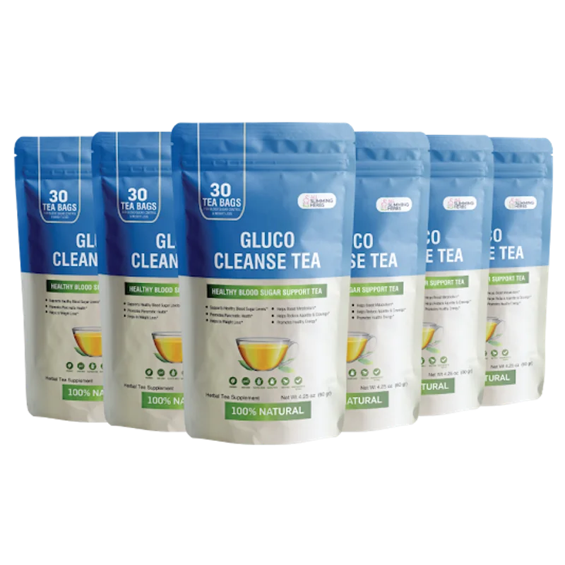 Gluco Cleanse Tea Natural Blood Sugar Formula — 6 Bottle / 180 Day Pack
